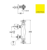 MEDIDAS TERMOSTATICA DUCHA CANOVA CRISTINA